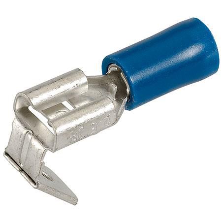 Crimp Terminal 2 Way Male/Female Blade Blue Insulated 6.3mm  - 10 Pce