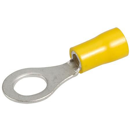 Crimp Terminal Ring Yellow Insulated 8.4mm - 10 Pce