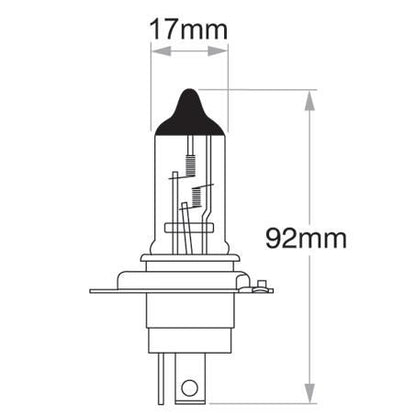 H4 Headlight Bulb P43T 38 24V 75/70W