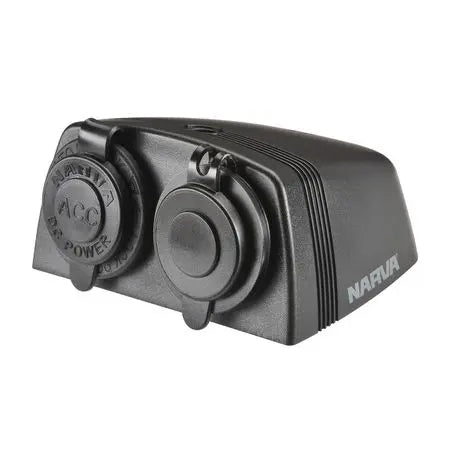 Narva Heavy Duty Twin Accessory, USB & USB-C Socket (81173BL)