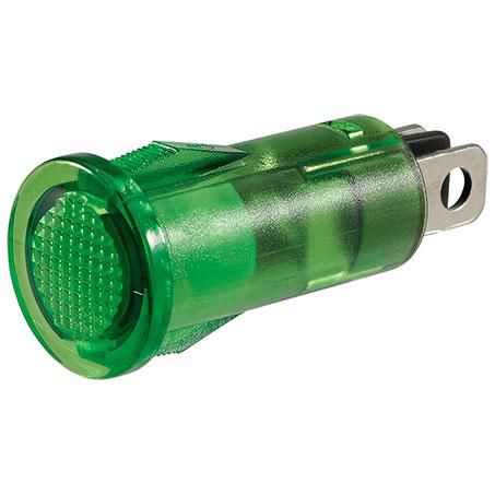 Pilot Light LED Green 12V Blade Terminals