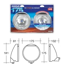 Narva Ultima 175 12V 100W Halogen Pencil Beam Driving Light Kit