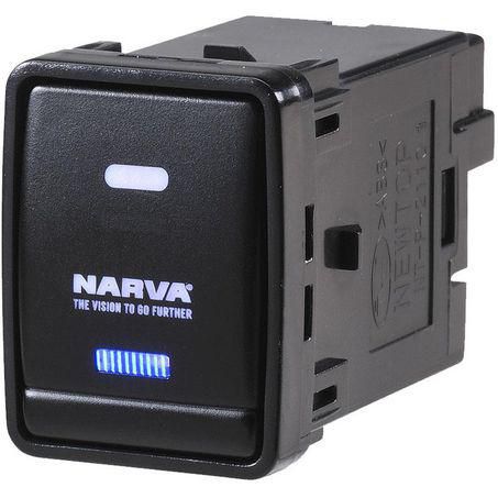Nissan Style Sealed Push Switch Off/On SPDT 12V Blue LED (Contacts Rated 3A @ 12V)