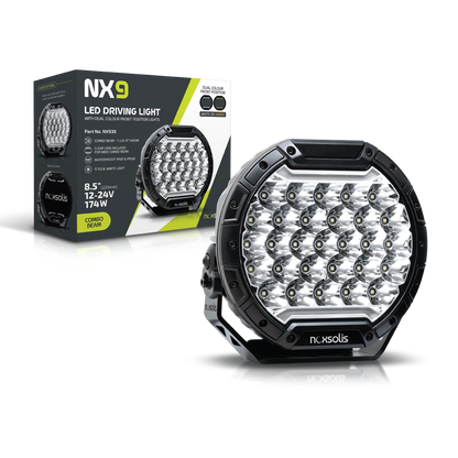 Noxsolis 9" LED Driving Lights - Spot Beam - 21,000 Lumens (Pair)