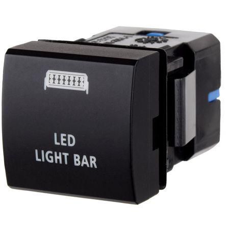OE Style Push Button Switch  - Lightbar Symbol, 12V Blue Illumination - Suits Toyota