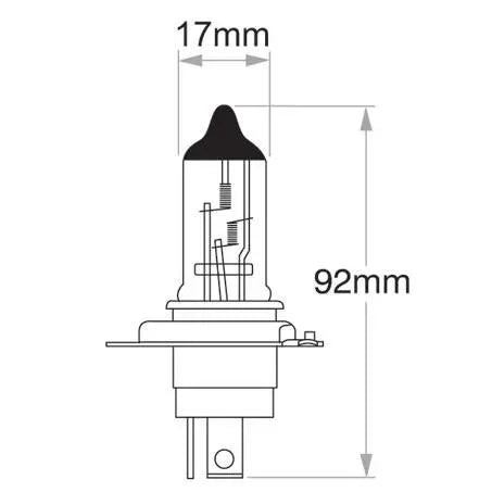 OEX H4 24V 75/70W Heavy Duty +50 Headlight Globe GLX16686