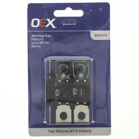OEX Mega Fuse 40A Bolt-On Pack of 5 (ACX6518)