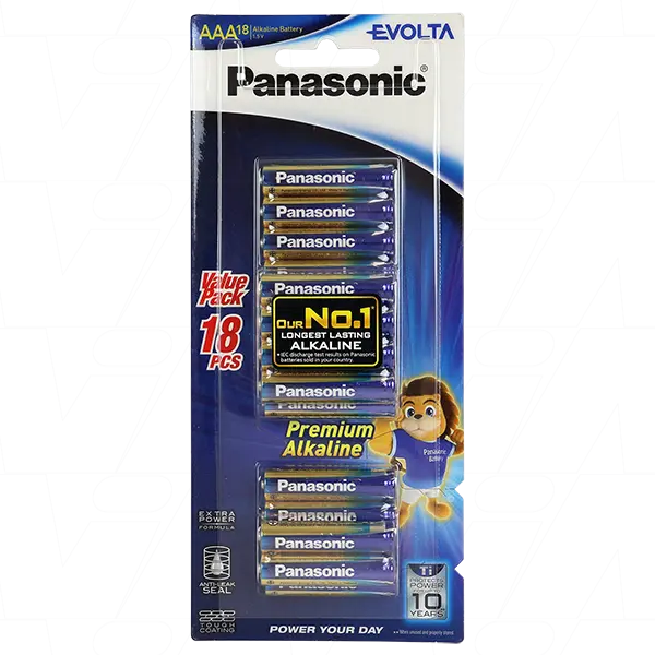 Panasonic Evolta AAA Alkaline Batteries 18 Pack LR03EG/18B