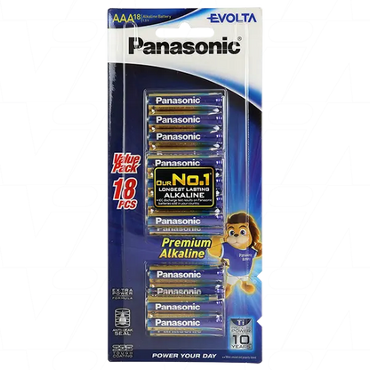 Panasonic Evolta AAA Alkaline Batteries 18 Pack LR03EG/18B