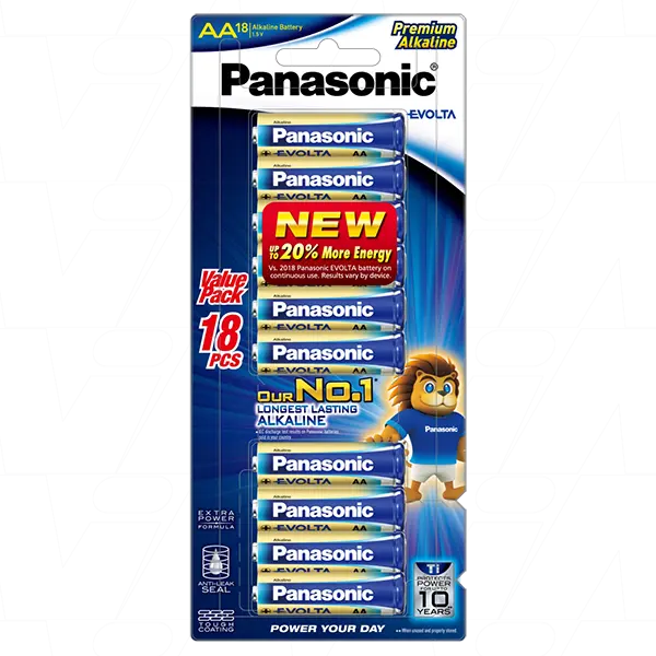 Panasonic EVOLTA Premium AA Alkaline Batteries 18 Pack LR6EG/18B