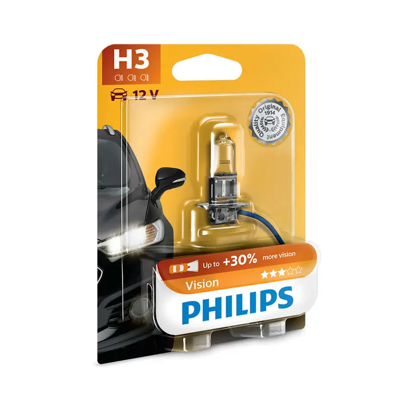 Philips H3 12V 55W Plus 30 Halogen Globe Single 12336PR