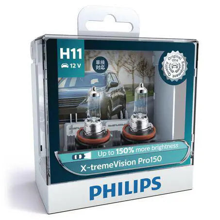 Philips X-tremeVision Pro150 H11 Headlight Globes Twin Pack 12362XVPROS2