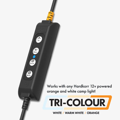 Push-Button Tri-Colour Dimmer for Orange/White LED Camp Lights