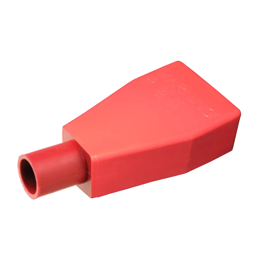 QVEE Battery Terminal Covers - Red PVC Protective Covers