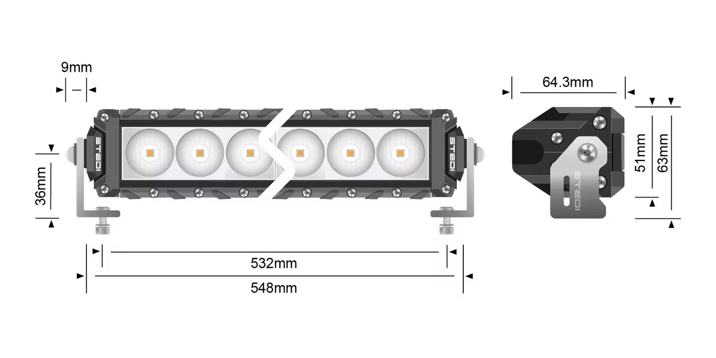 ST3K 21.5 inch 20 LED Slim LED Light Bar