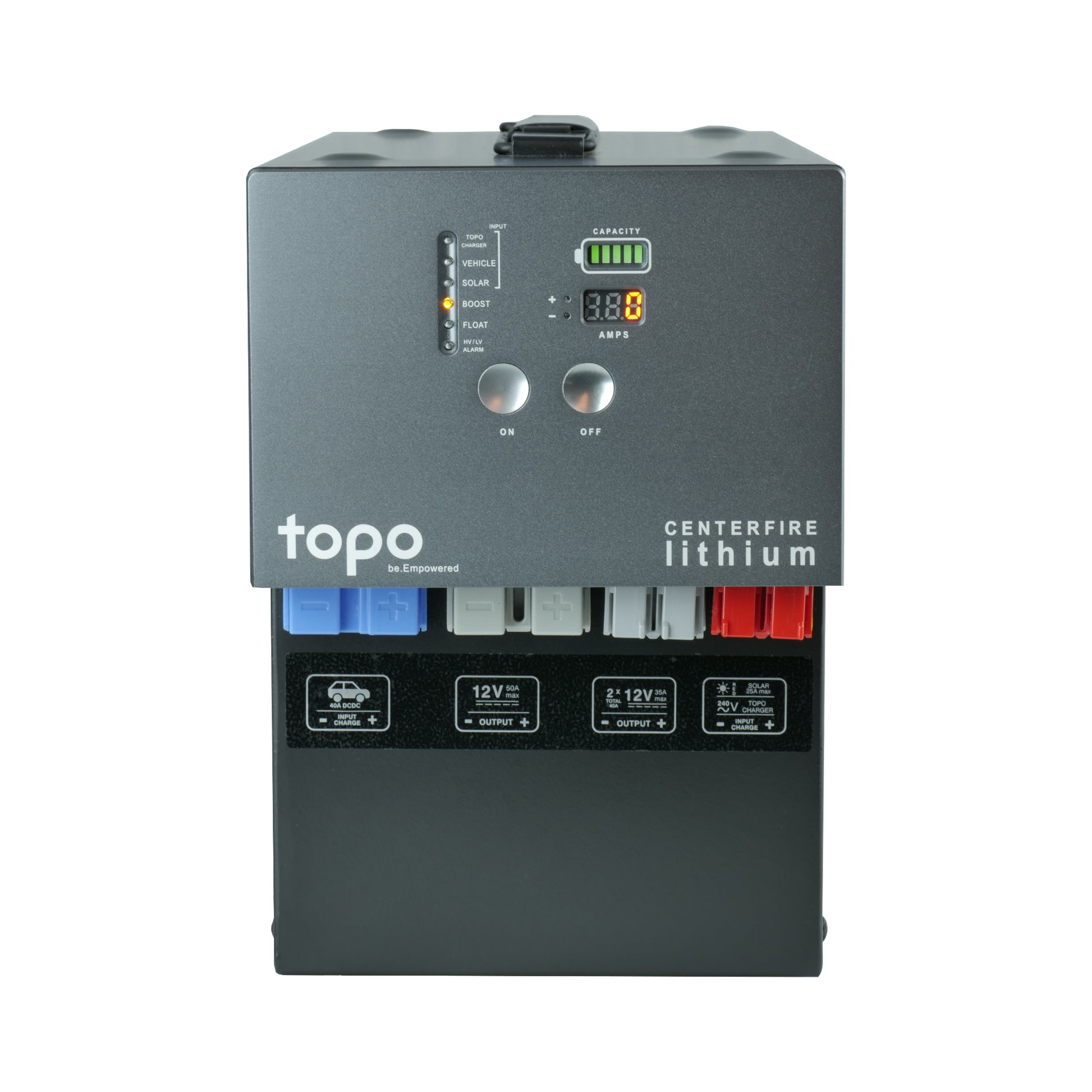 TOPO Centerfire – 40A DCDC Fast Charge Dual Battery System Package