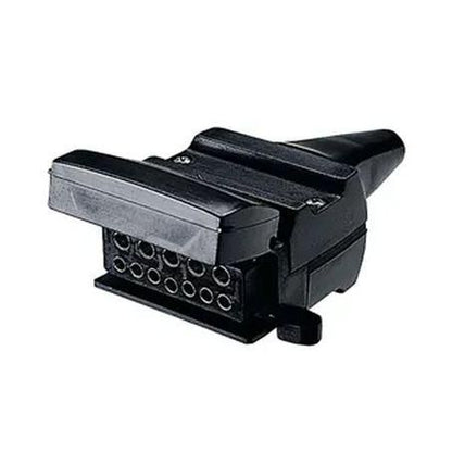 Trailer Socket 12 Pin Flat, Plastic