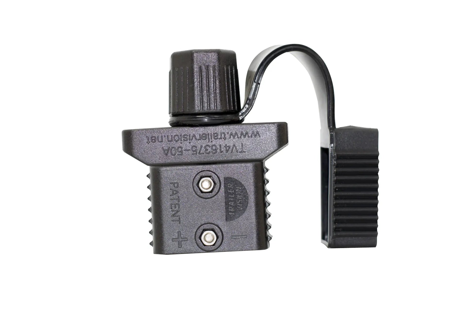 Trailer Vision 50A Connector Cover Assembly - Black with UV Rubber Cover