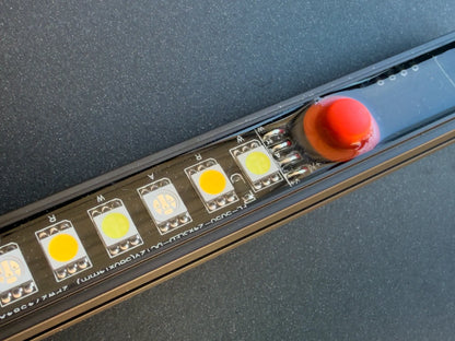 Battery Force Tri Colour LED Rigid Light Bar - Cool White / Warm White / Red