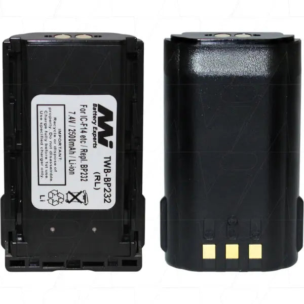 Two-Way Radio Battery TWB-BP232 - NiMH Rechargeable Replacement Battery