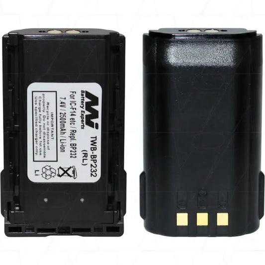 Two-Way Radio Battery TWB-BP232 - NiMH Rechargeable Replacement Battery