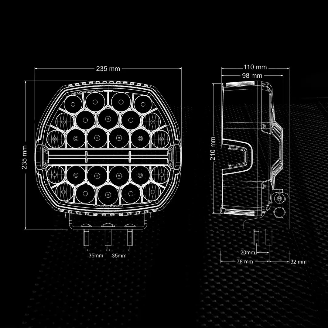Ultra Vision Vulkan 5700K LED Driving Light Pair