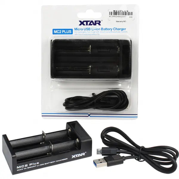XTAR MC2 PLUS USB Lithium-Ion Battery Charger - 2 Bay
